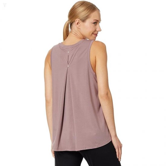 L.L.Bean Beyond Soft Pleat-Back Tank Smoky Mauve ID-KSOIzKo0