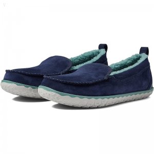 L.L.Bean Mountain Slipper Moccasin Classic Navy/Sea Pine ID-74g7BogV