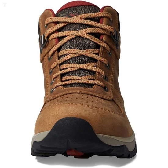 L.L.Bean Trailduster Hiker Mid Water Resistant Barley/Bold Crimson ID-Aqtf55ME