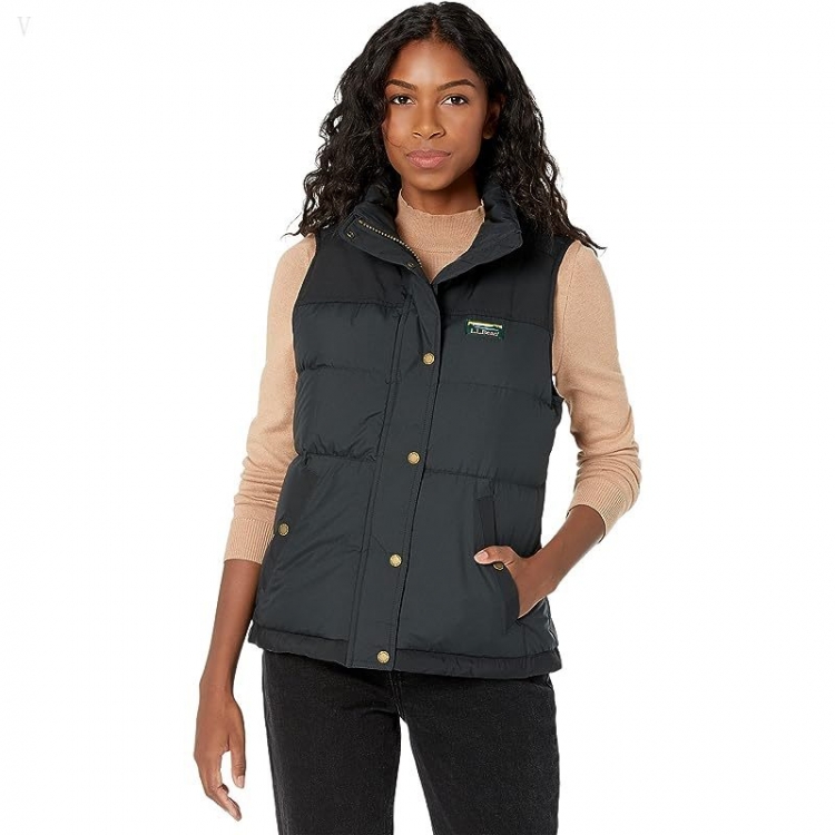 L.L.Bean Petite Mountain Classic Down Vest Black ID-ZcrHIJkr - Click Image to Close