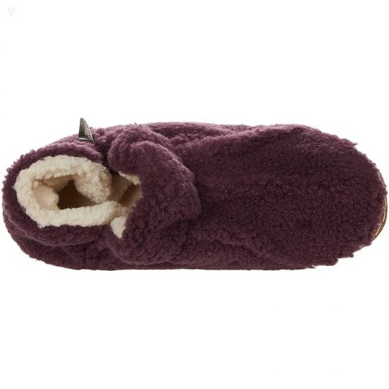 L.L.Bean Cozy Slipper Bootie Pile Fleece Dark Plum ID-9YArptvK