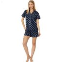 L.L.Bean Springtime Sleep Pajama Shorts Set Classic Navy Buffalo Dog ID-XkN656In