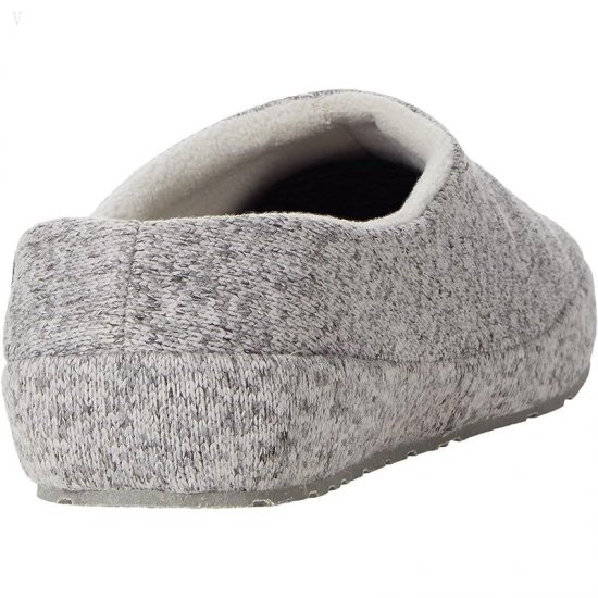 L.L.Bean Sweater Fleece Slipper Scuff II Gray Heather ID-pAmNAHnv