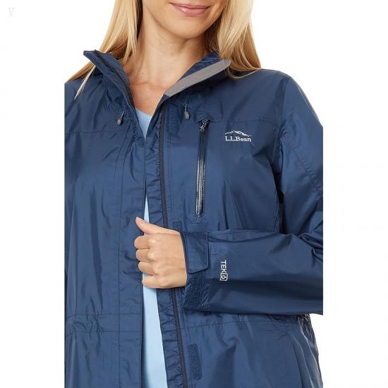 L.L.Bean Petite Trail Model Raincoat Nautical Navy ID-1S3dhUZG