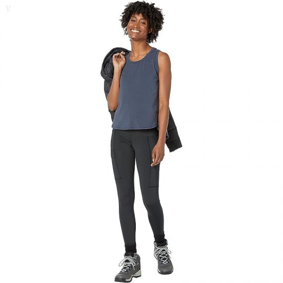 L.L.Bean Petite Beyond Soft Tank Carbon Navy ID-ewDajlWS