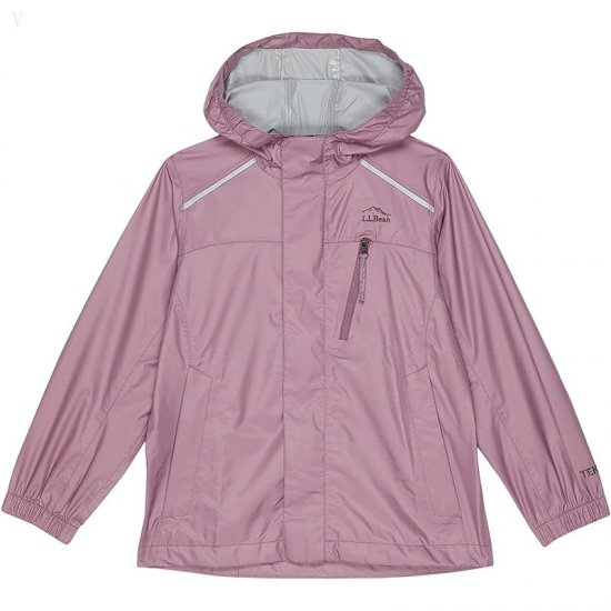 L.L.Bean Trail Model Rain Jacket Color-Block (Little Kids) Mauve Berry ID-3NWxpRpb