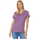 L.L.Bean Pima Tops Shaped V-Neck Short Sleeve Tee Violet Chalk ID-Tb4pXoCO