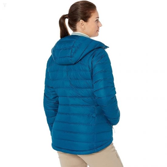 L.L.Bean Petite Down Hooded Jacket Dark Marine Blue ID-SPaS5Oxf