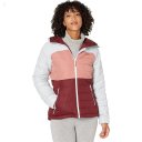 L.L.Bean Bean's Down Hooded Jacket Color-Block Burgundy/Pale Sky Blue ID-1Eg6rLzP