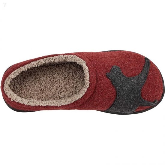 L.L.Bean Daybreak Scuffs Motif Deepest Red/Charcoal Cat ID-lJ3cgfc0