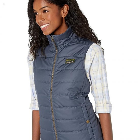 L.L.Bean Petite Mountain Classic Puffer Vest Gunmetal Gray ID-6mNIwfNz