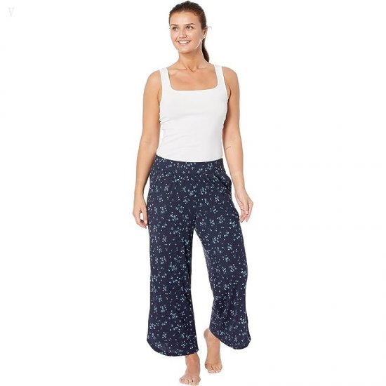 L.L.Bean Petite Restore Sleep Pants Print Carbon Navy Print ID-GWCSeLnK