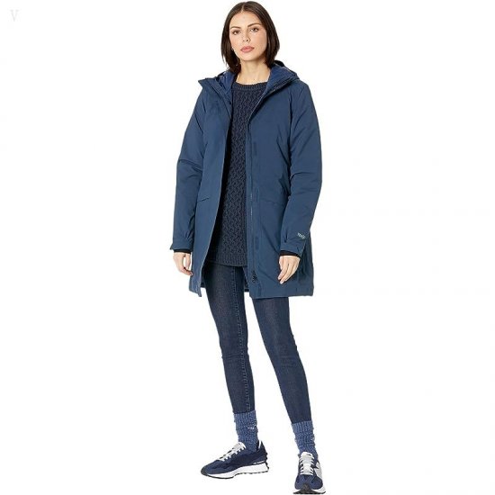 L.L.Bean Waterproof Primaloft Packaway 3/4 Coat Nautical Navy ID-jfFZb7Qg