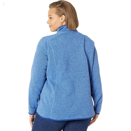 L.L.Bean Plus Size Bean\'s Sweater Fleece Full Zip Jacket Arctic Blue ID-vxaeQm4v