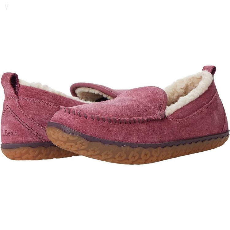 L.L.Bean Mountain Slipper Moccasin Light Rosewood ID-KmF46xLK - Click Image to Close