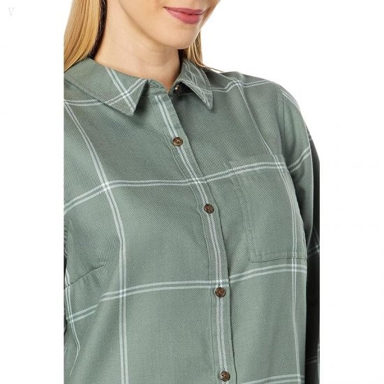 L.L.Bean Feather Soft Twill Shirt Long Sleeve Sea Green ID-s9r8VeVS