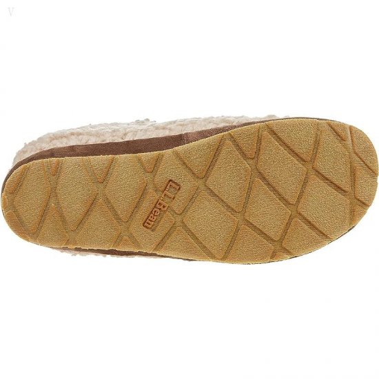 L.L.Bean Cozy Slipper Slide Pile Fleece Natural/Bright Navy ID-r0nyAi70