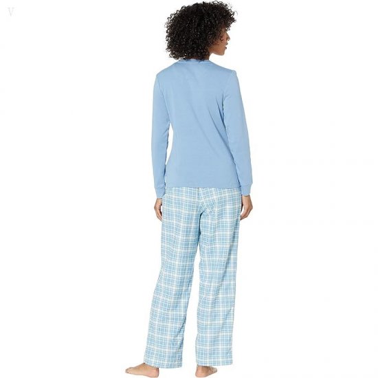 L.L.Bean Cozy PJ Set Soft Blue ID-zWbI3ue1