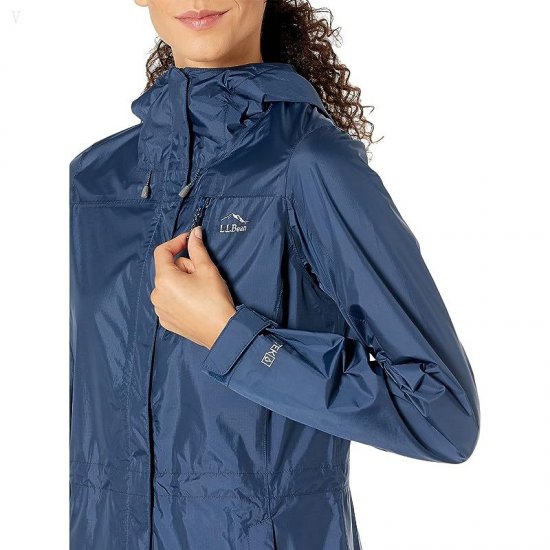 L.L.Bean Trail Model Raincoat Nautical Navy ID-pl1sEKRT