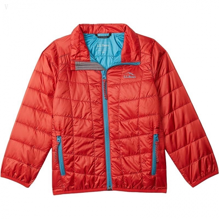 L.L.Bean PrimaLoft Packaway Jacket (Little Kids) Orange Red ID-2xfP5pCo - Click Image to Close