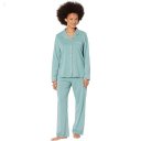 L.L.Bean Super Soft Shrink-Free Button Front Pajama Set Sea Pine ID-WM6KZaMS