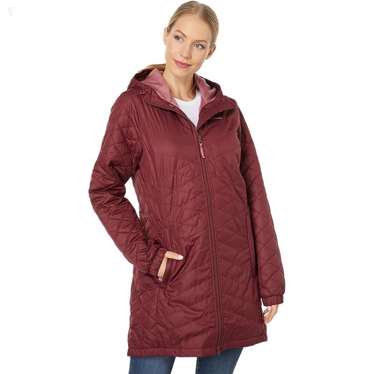 L.L.Bean Fleece Lined Primaloft Coat Burgundy ID-zv4MAIoR - Click Image to Close