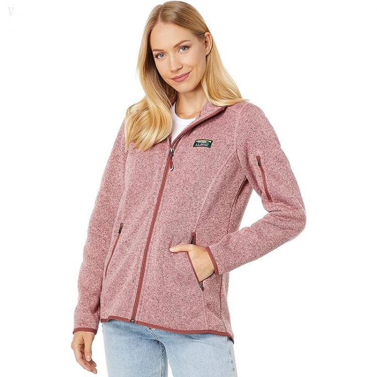 L.L.Bean Sweater Fleece Full Zip Jacket Field Rose ID-AYJcrGJq - Click Image to Close