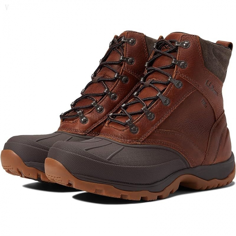 L.L.Bean Storm Chaser Boot 5 Lace Leather Oakwood ID-DmURXPZl - Click Image to Close