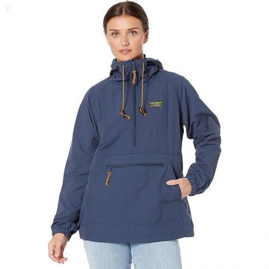 L.L.Bean Petite Mountain Classic Anorak Nautical Navy ID-hJVMkxAX