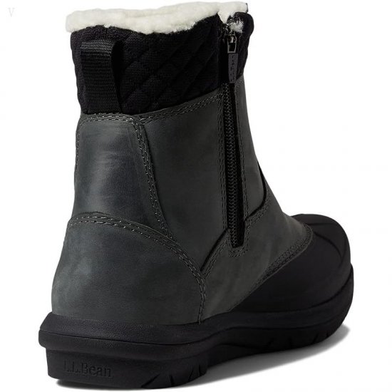 L.L.Bean Storm Chaser Boots Zip 5 Shale Gray/Black ID-uXwDdXN9