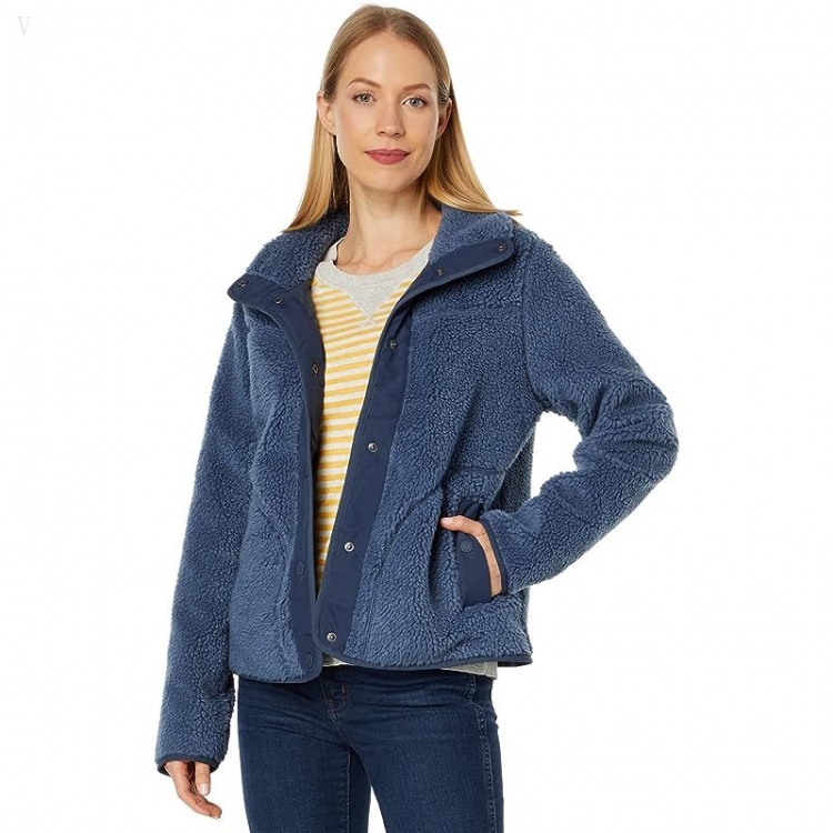 L.L.Bean Bean's Sherpa Fleece Jacket Vintage Indigo ID-joIsYxNA - Click Image to Close