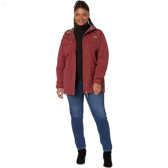 L.L.Bean Mountain Classic Water-Resistant Jacket Burgundy ID-bZSajce8