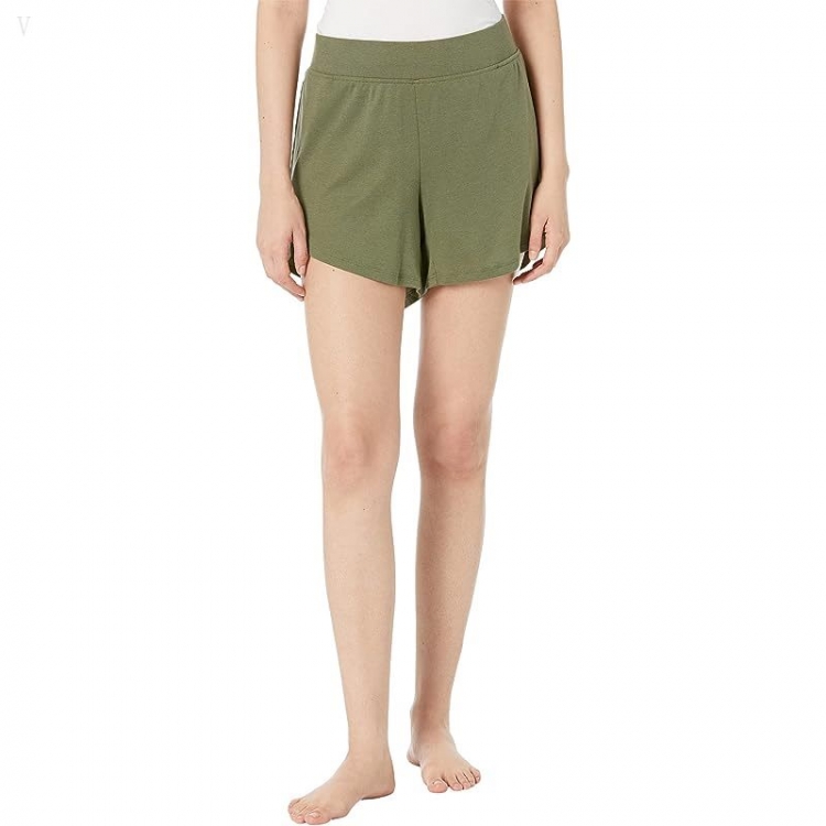 L.L.Bean Restore Sleep Shorts Deep Olive ID-I1adtski - Click Image to Close