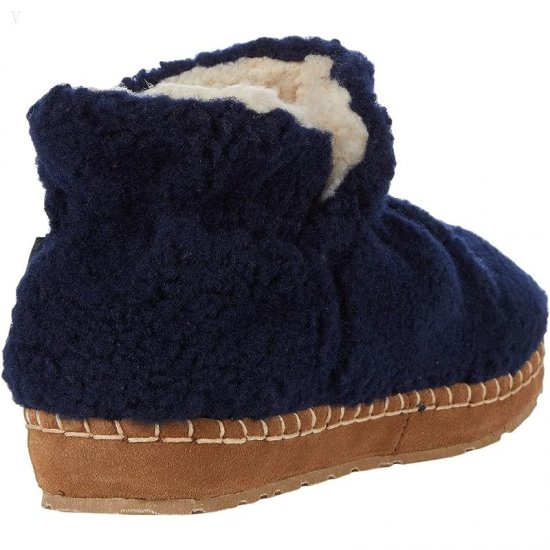 L.L.Bean Cozy Slipper Bootie Pile Fleece Bright Navy ID-VbCusYgs