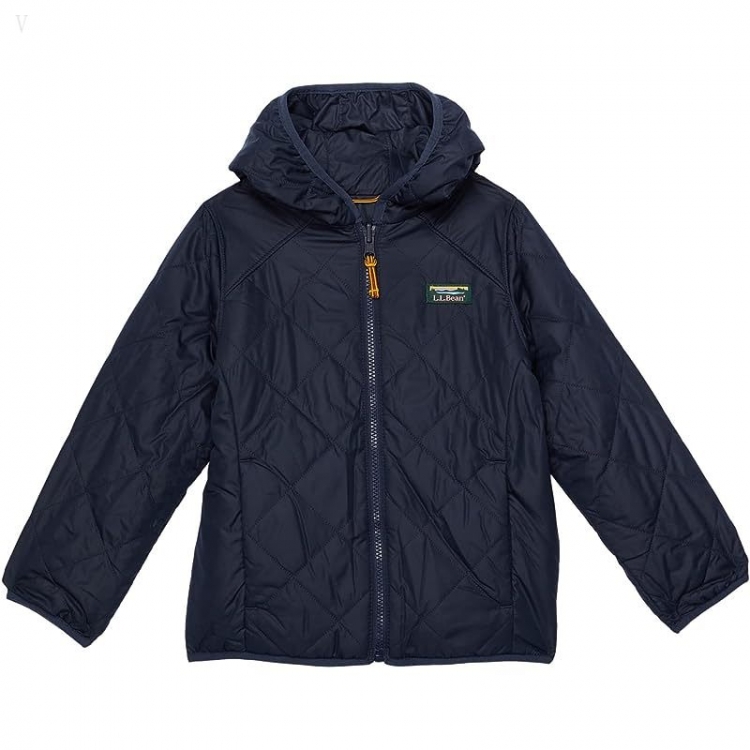 L.L.Bean Mountain Bound Reversible Hooded Jacket (Toddler) Carbon Navy/Soapstone ID-MopwFfm0 - Click Image to Close