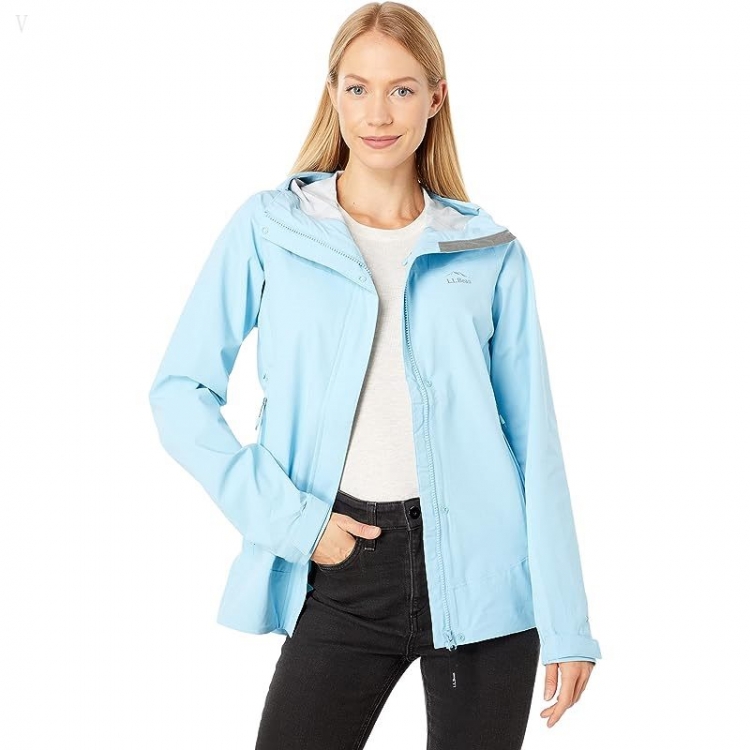 L.L.Bean Cresta Stretch Rain Jacket Cascade Blue ID-v1YnWmmW - Click Image to Close