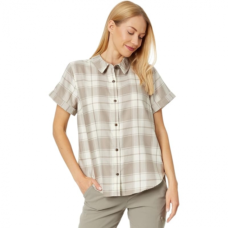 L.L.Bean Feather Soft Twill Shirt Short Sleeve Ledge ID-L9EER1Pd - Click Image to Close