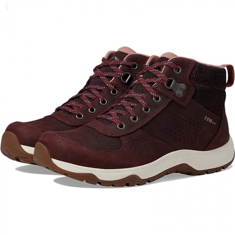 L.L.Bean Trailduster Hiker Mid Water Resistant Burgundy/Soft Cayenne ID-AeejDaD1 - Click Image to Close