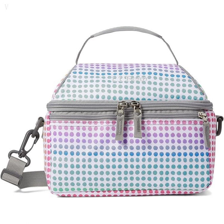 L.L.Bean Flip Top Lunch Box III Print Rainbow Dots ID-sSPEueCV - Click Image to Close