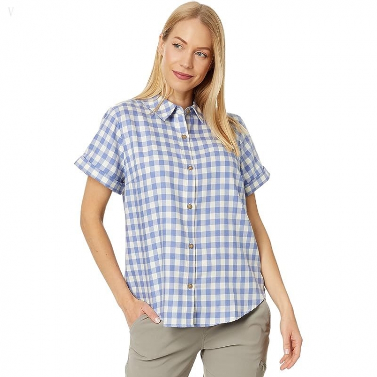 L.L.Bean Feather Soft Twill Shirt Short Sleeve Larkspur ID-nuYJ83tY - Click Image to Close