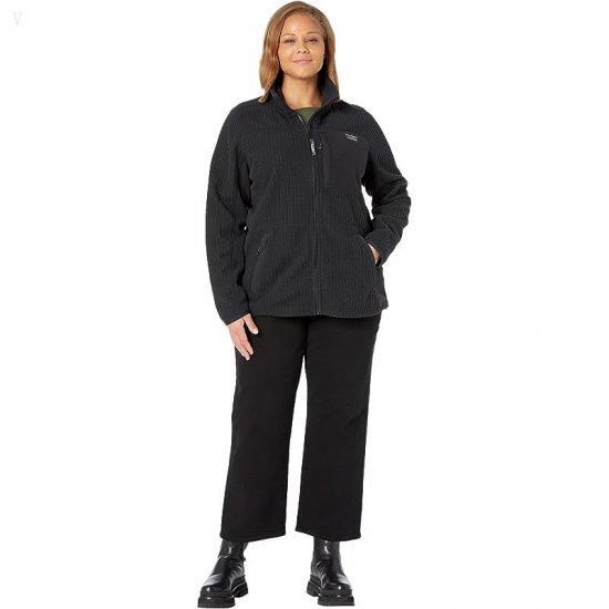 L.L.Bean Plus Size Mountain Classic Windproof Fleece Jacket Black ID-JLLw9MXb