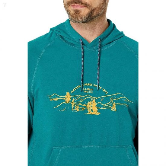 L.L.Bean Camp Hoodie Graphic Regular Warm Teal/National Parks ID-gWsaAUVB