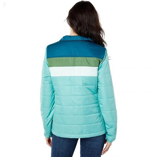 L.L.Bean Mountain Classic Puffer Jacket Color-Block Deep Turquoise/Ocean Teal ID-fdnGuYGY