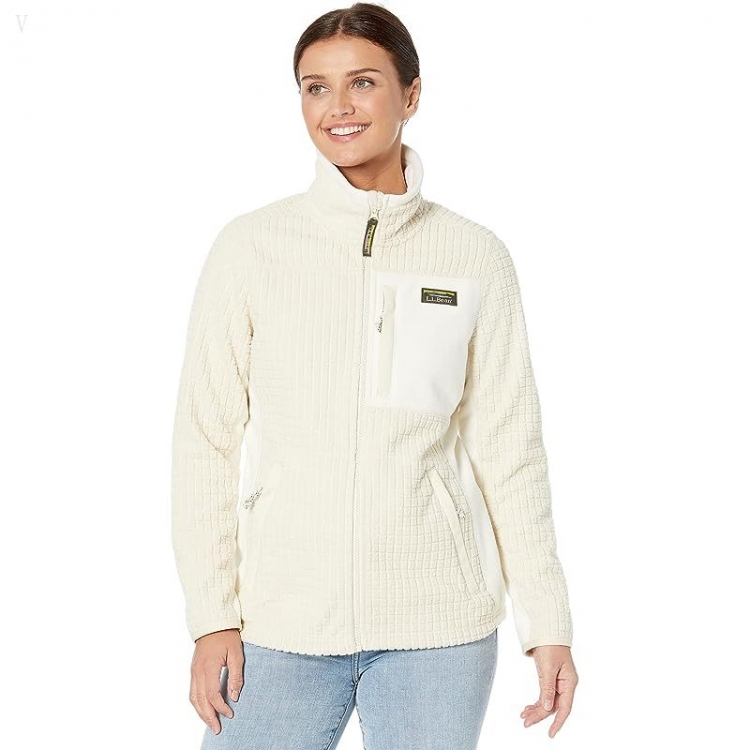 L.L.Bean Petite Mountain Classic Windproof Fleece Jacket Natural/Bone ID-3DjgEIfR - Click Image to Close