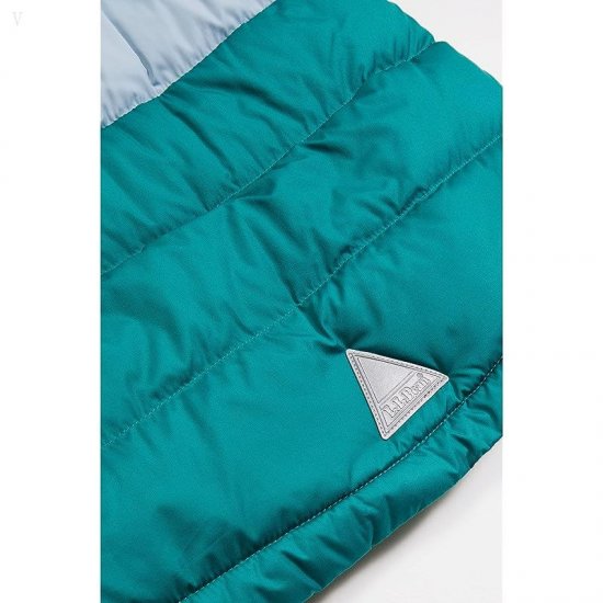 L.L.Bean Bean\'s Down Jacket Color-Block (Big Kids) Warm Teal ID-Ux2m7JFs