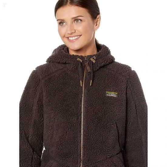 L.L.Bean Petite Mountain Pile Fleece Coat Black Coffee ID-AW2t9pIH