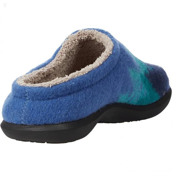 L.L.Bean Daybreak Scuffs Motif Rustic Blue/Ombre Trees ID-YO58GcN0