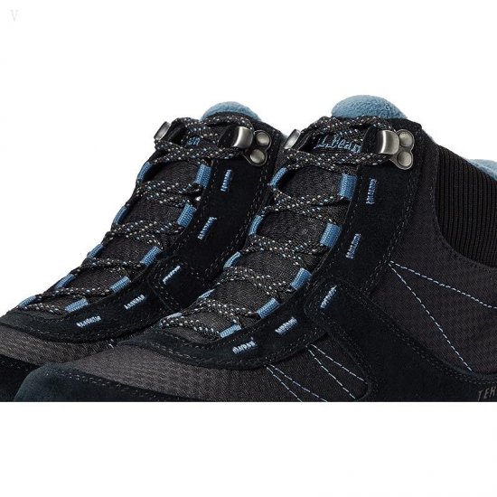 L.L.Bean Snow Sneaker 5 Mid Boot Water Resistant Insulated Lace-Up Black/Slate ID-43TLQil2