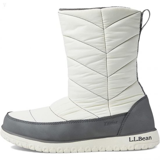 L.L.Bean Ultralight Boot Tall Quilt Side Zip Paperwhite/Asphalt ID-xkRetUVE