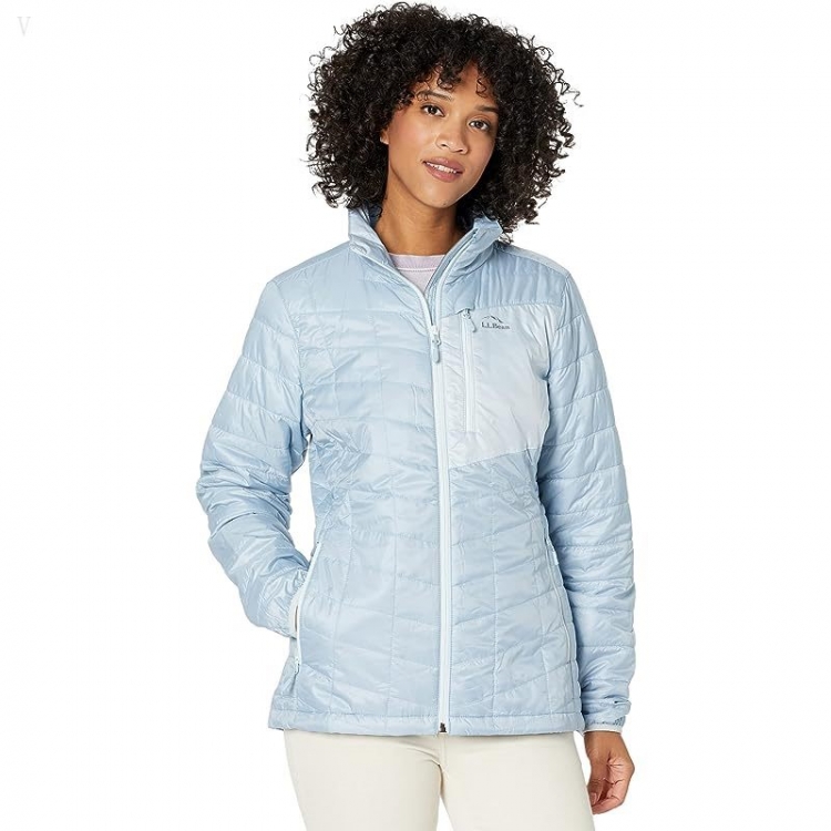 L.L.Bean Primaloft Packaway Jacket Foggy Blue/Pale Sky Blue ID-zRGQa8Ph - Click Image to Close